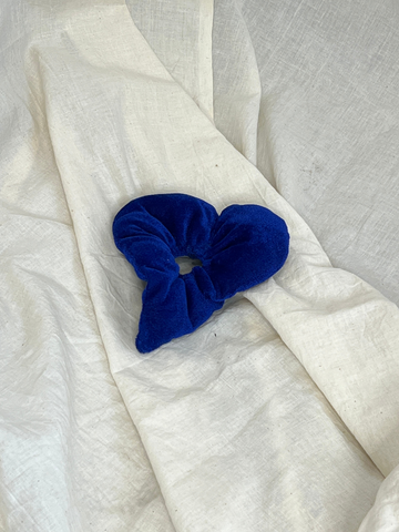 Cloud Velvet Heart Scrunchie