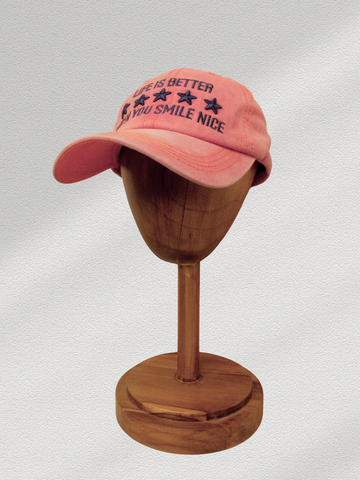 Washed Pink Good Vibes Cap