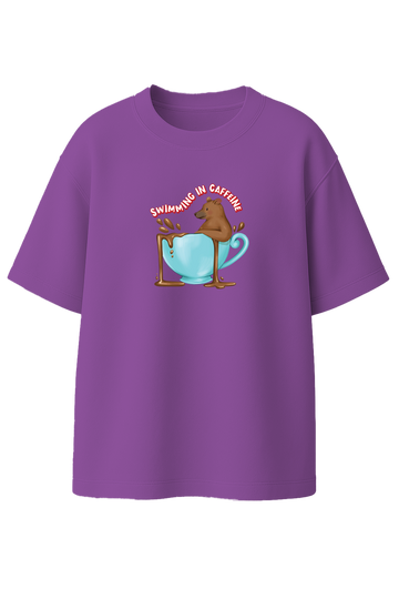 Swimming In Caffeine Unisex Oversized T-shirt