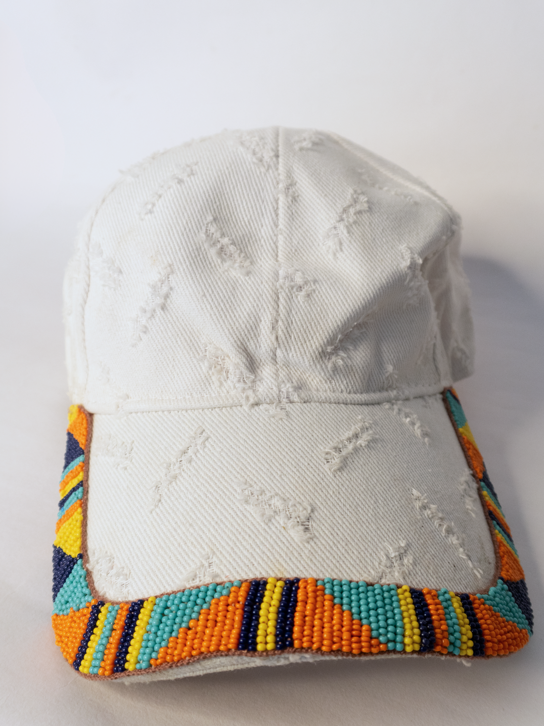 Pearl White Beaded Cap