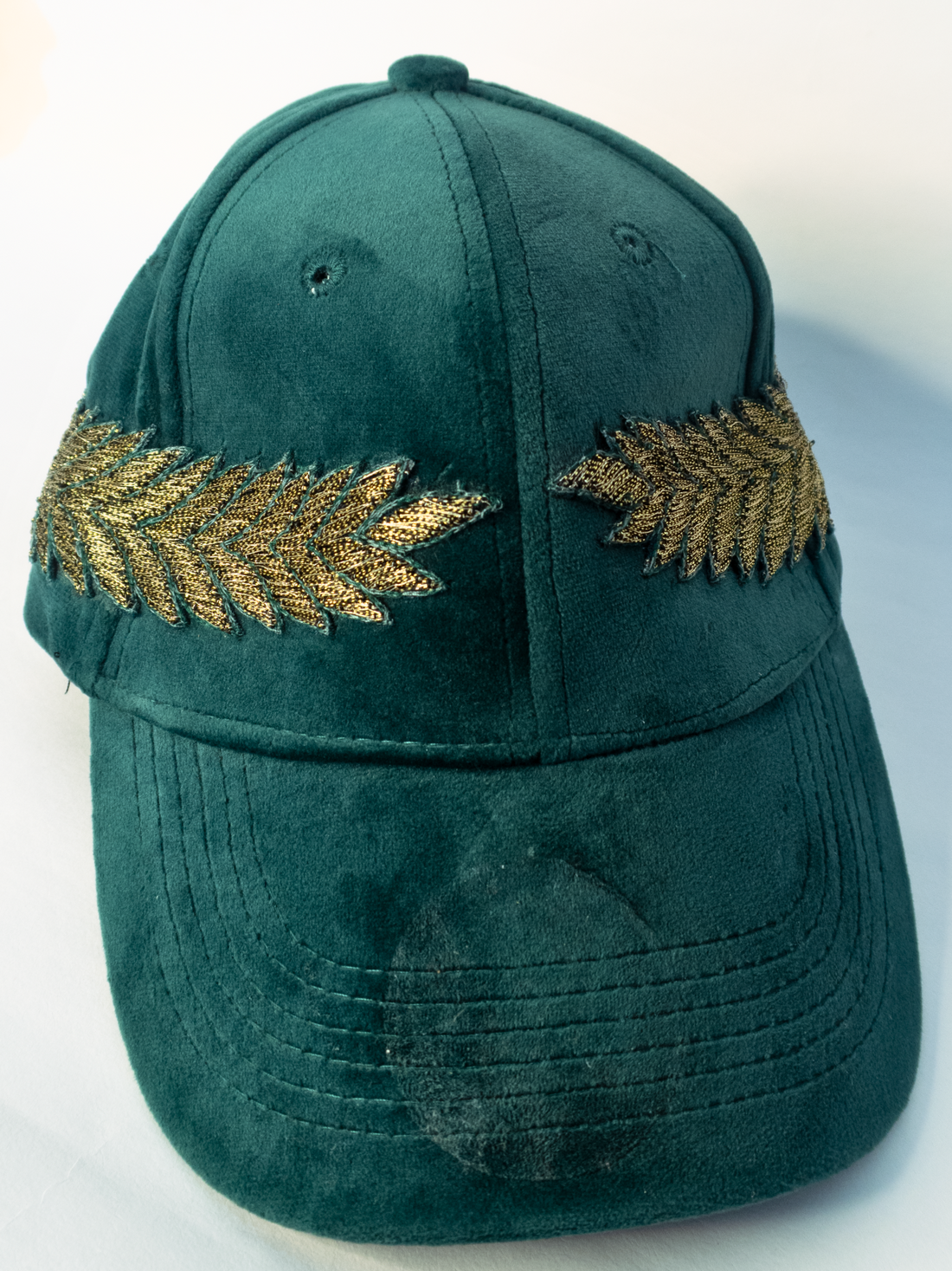 Emerald Green Velvet Cap
