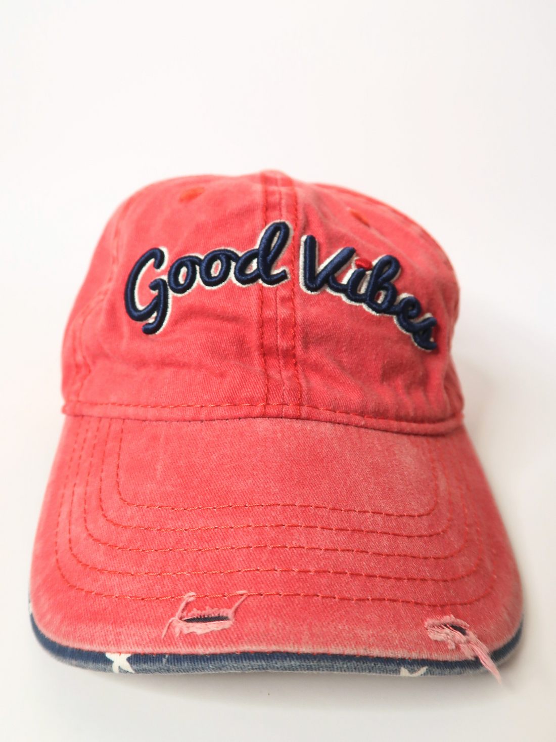 Washed Pink Good Vibes Cap