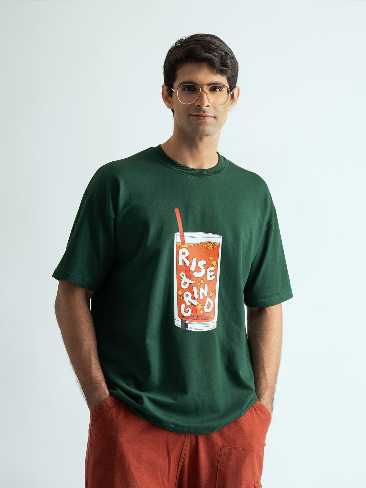 Rise and Grind Unisex Oversized T-shirt
