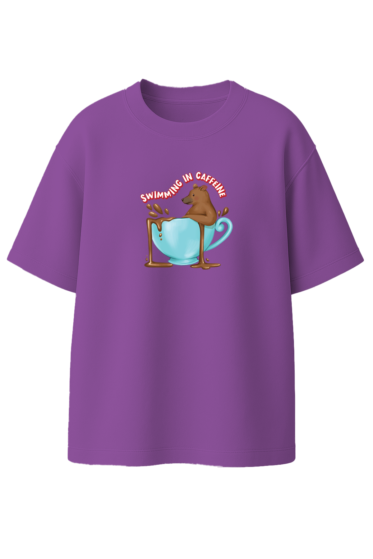 Swimming In Caffeine Unisex Oversized T-shirt